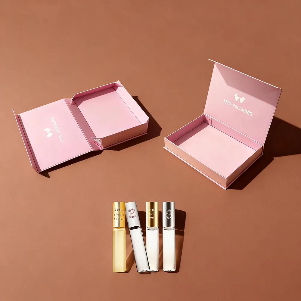 Luxury Perfume Gift Box | Custom Grey Board Magnetic Folding | New Arrival Mini Fragrance Packaging