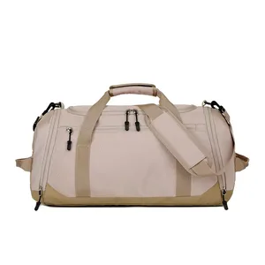 2026 New Large Capacity Gym Bag New Oxford Cloth Yoga Bag Waterproof Independent Shoe Compartment Travel Bag Letter Pattern