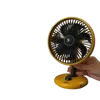 Retro yellow retro desktop fan, 2400 mAh