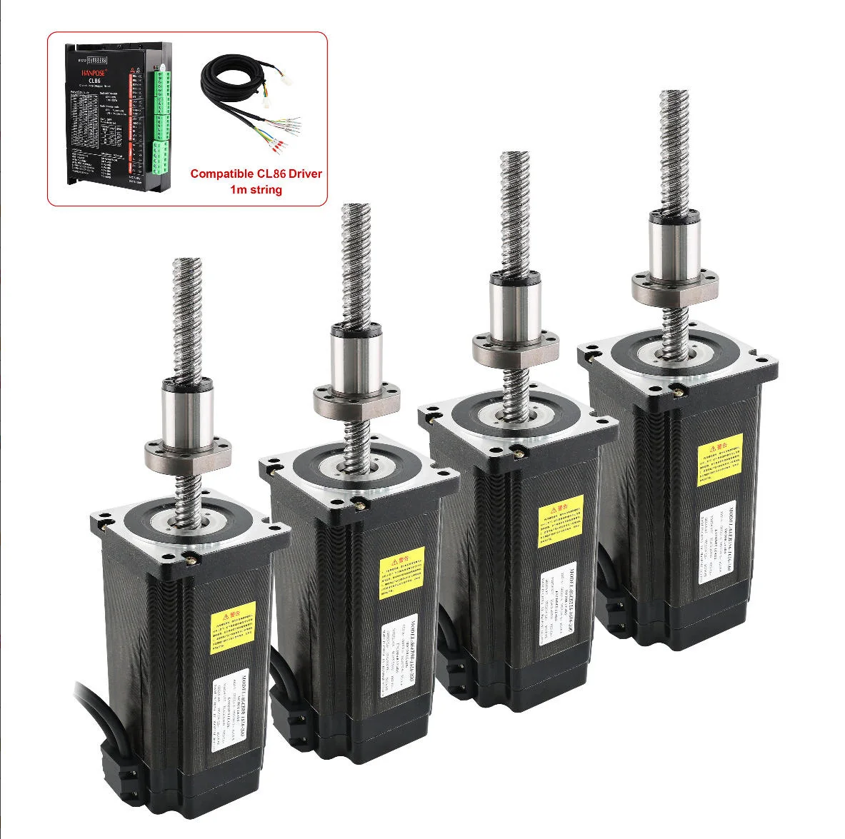 Hanpose New Stepper Motor 12nm NEMA 34 86EB80/98/118/156-1616+CL86 50-500mm Ball Screw Closed-loop Motor