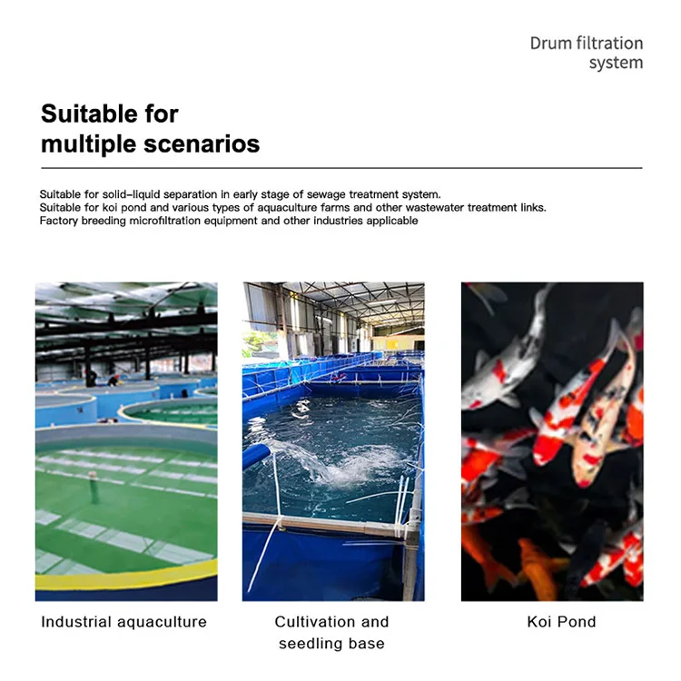 Saltwater Ras Farming System Machine Fish Pond Drum Filter System For ...