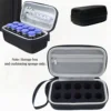 Noir, 10 emplacements, compatible avec des flacons de 5 à 10 ml.