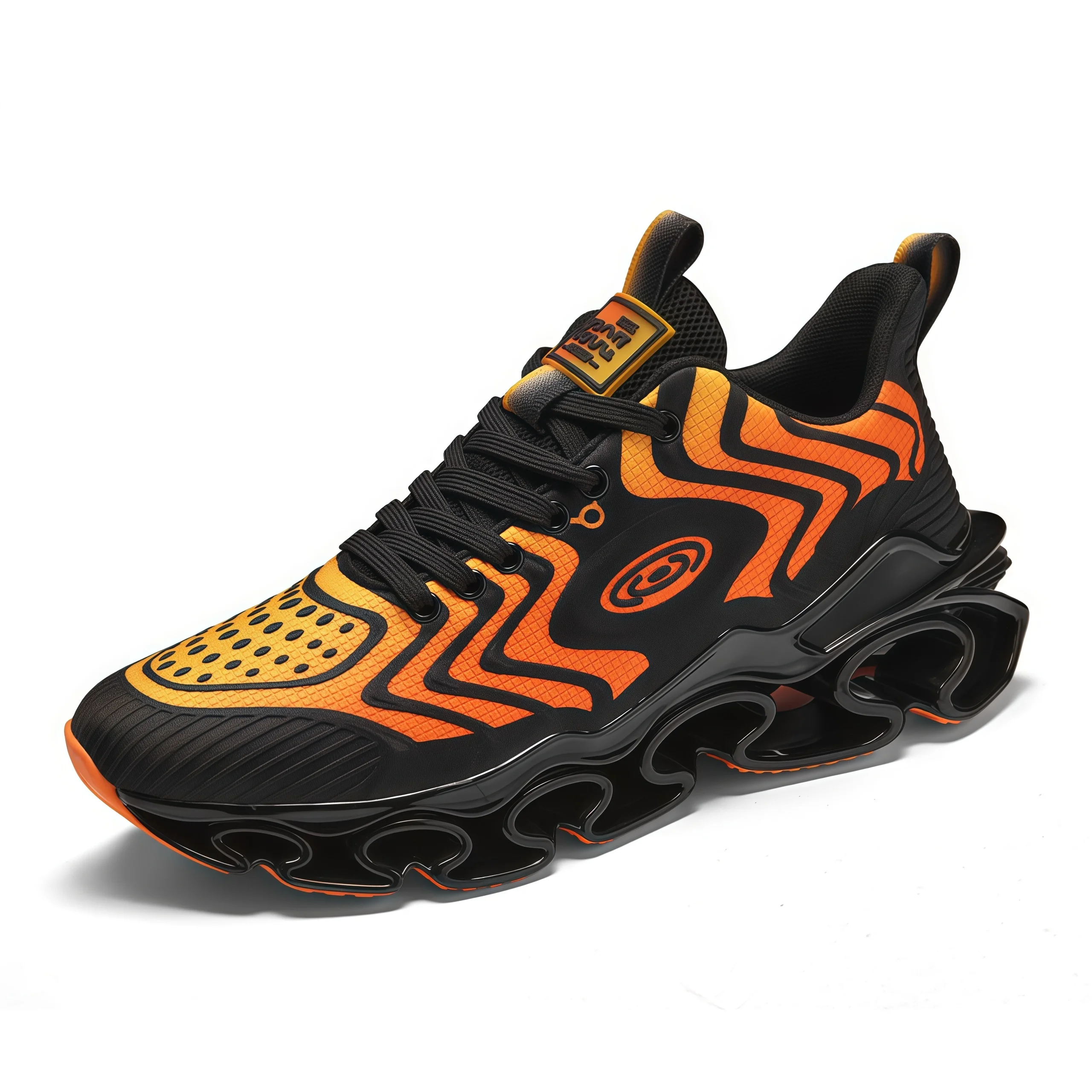 New Men's Sports Running Sneakers Casual Lightweight Breathable Mesh Height Increasing Athletic Shoes Non-slip Platform