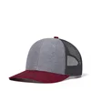 Heather grey charcoal mesh maroon