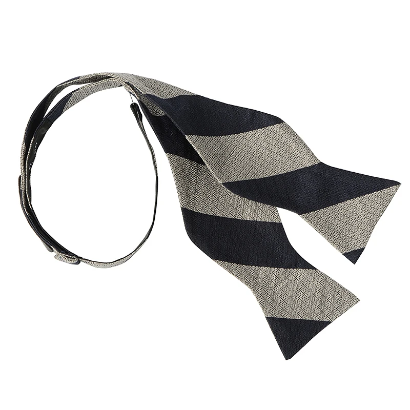 Hamocigia индивидуальная мужская полосатая тканая жаккардовая запонка Подарочная коробка набор галстук-бабочка из