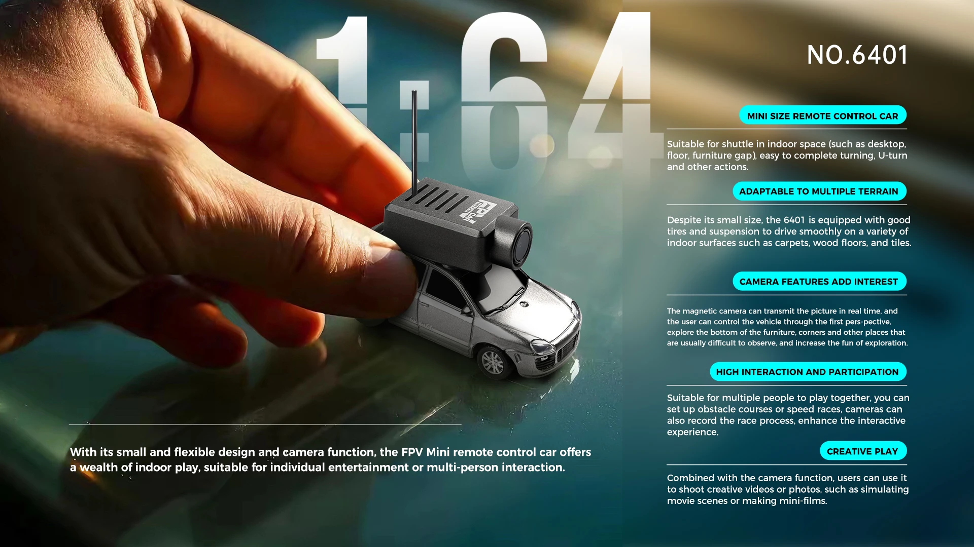 WL 6401 Car with Camera 1:64 Remote Control Toys Camera Car APP Version 2.4G Built-in Mini Cars for Kids