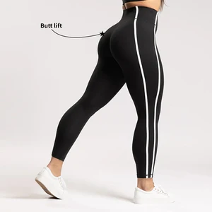 Custom Activewear Color-Blocked Yoga Leggings Workout Pants Fitness Wear Butt Lifting Women Clothings Yoga Leggings