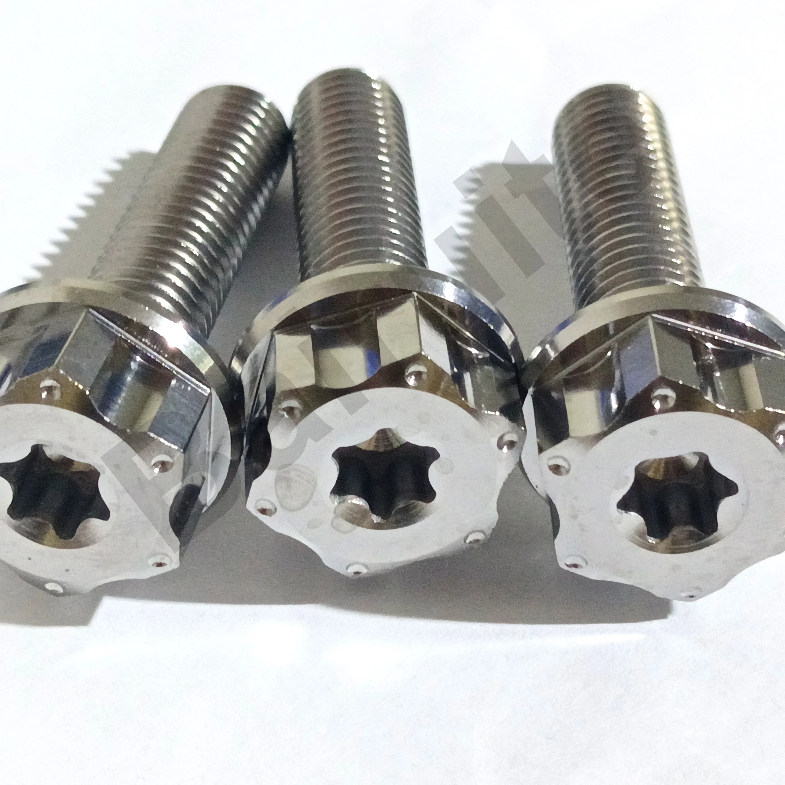 批发定制gr5钛梅花法兰头螺栓定制制造钛螺钉