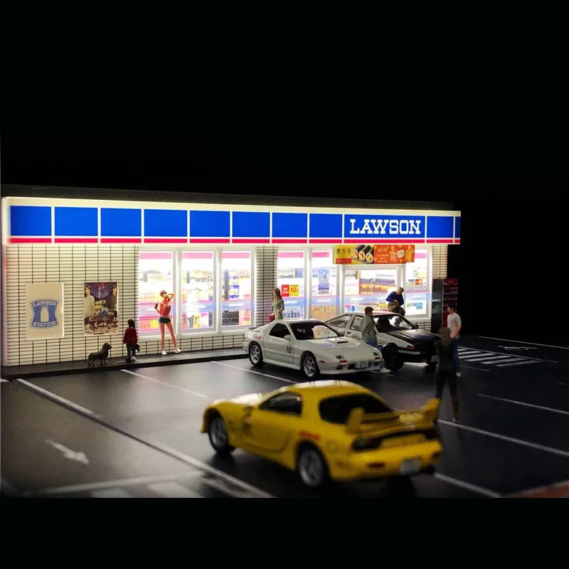 2022 New Style 1/64 Diorama Convenience Store Simulation Car