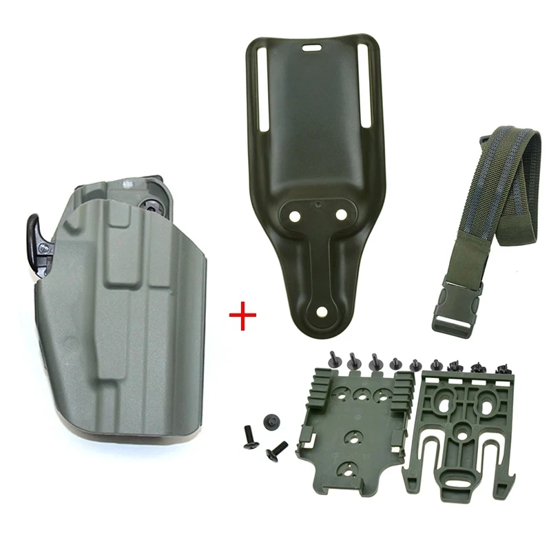Tactical 579 GLS Pro-Fit Gun Holster for WALTHER PPQ M2 9/40 HK45 GL 17 19 with QLS 19 22 Quick Locking System/Leg Platform