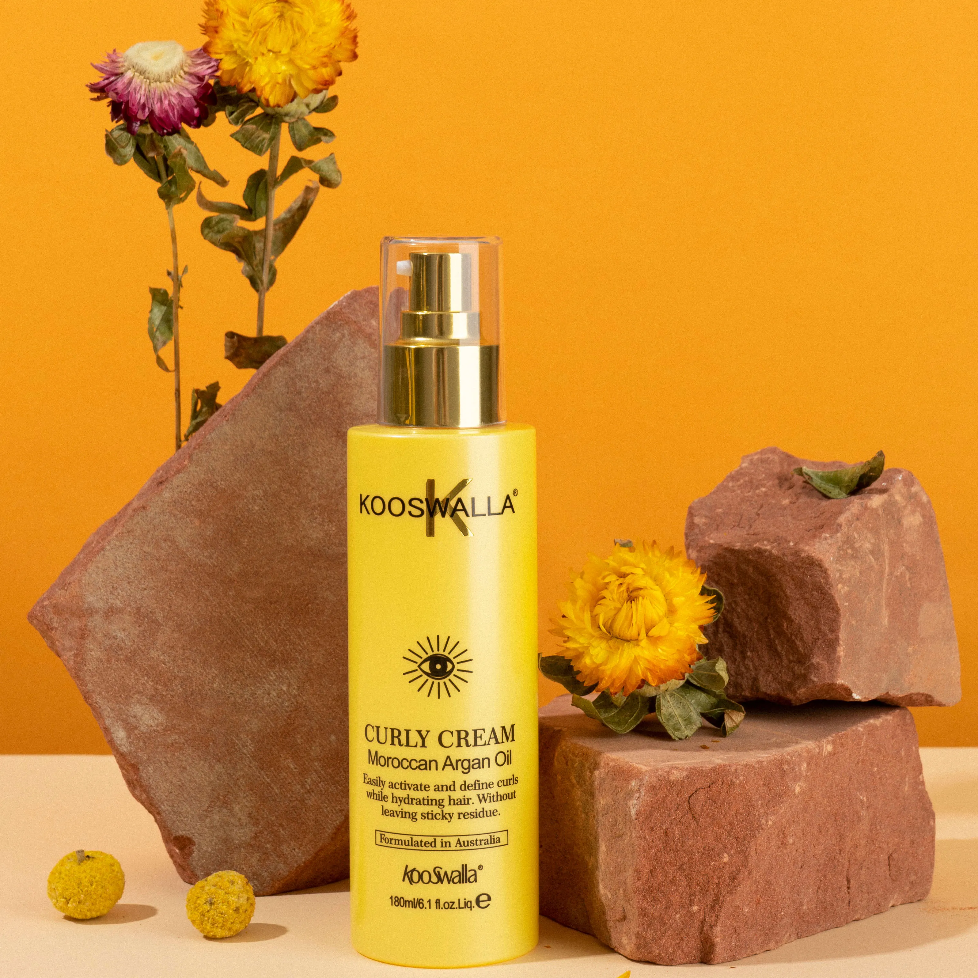 CURLY CREAM Kooswalla Moisturizing Argan Oil Styling Hair Curl Cream Hydrating