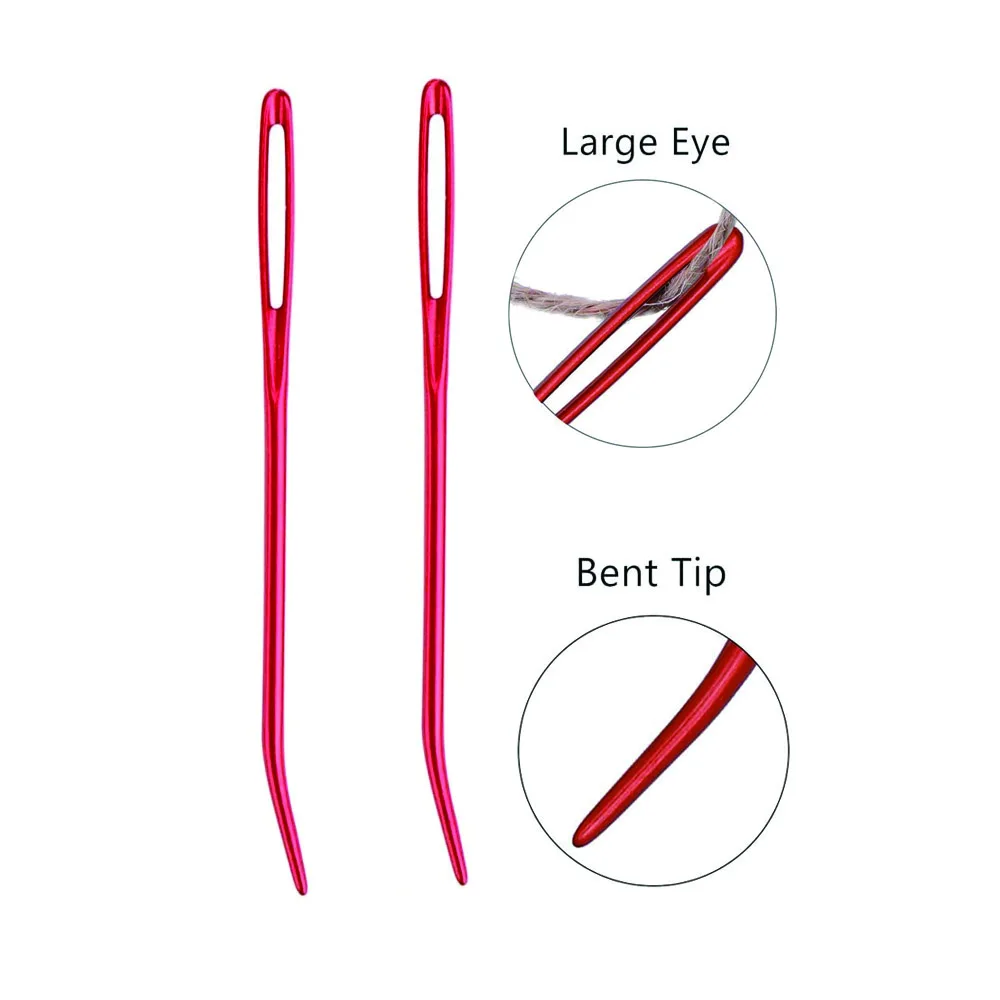 9pcs Yarn Needle Sewing Needles Set Large-Eye Aluminium Wool