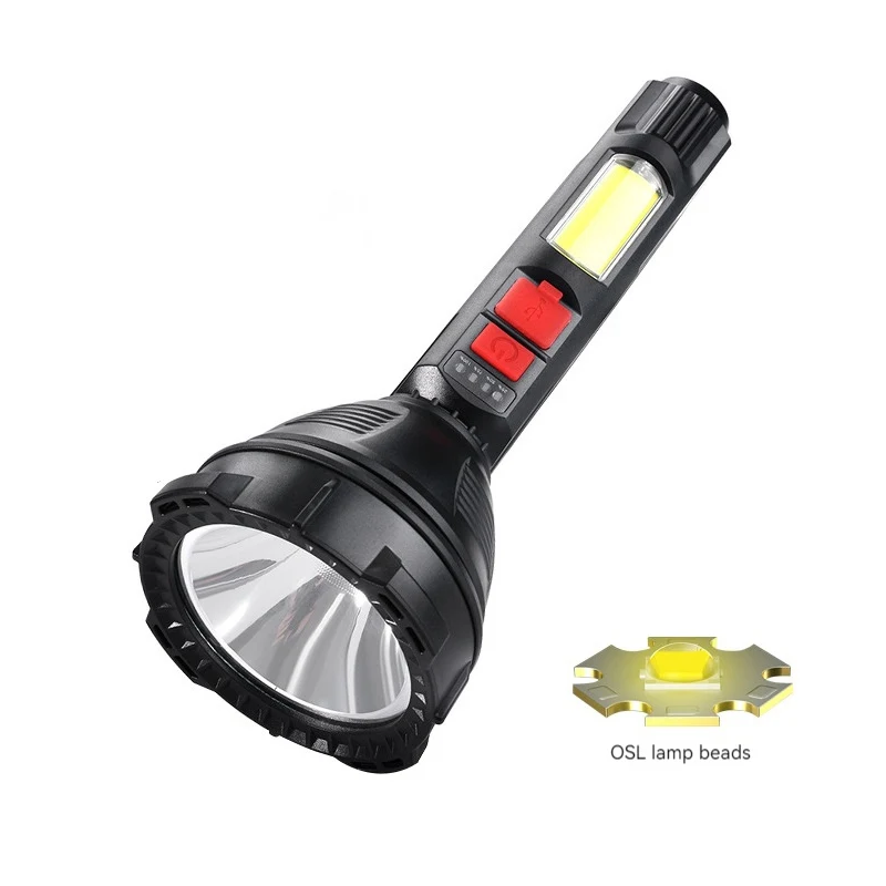 Powerful Super Bright COB Side Light LED Flashlight Portable USB Rechargeable Hand Light Waterproof Built-in Battery Torch