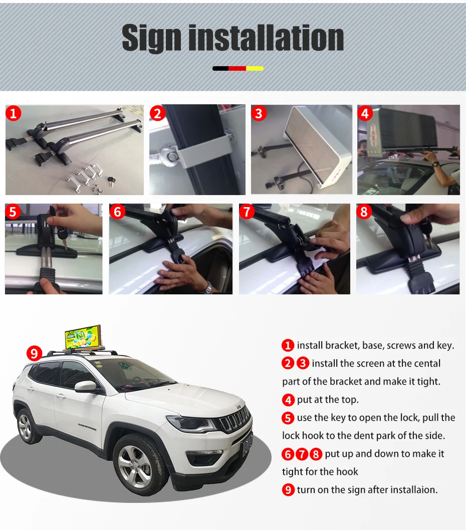 4g advertising taxi lcd screen,taxi car top moving led display,digital taxi rooftop advertising board