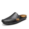 L286 black half slip-on loafers