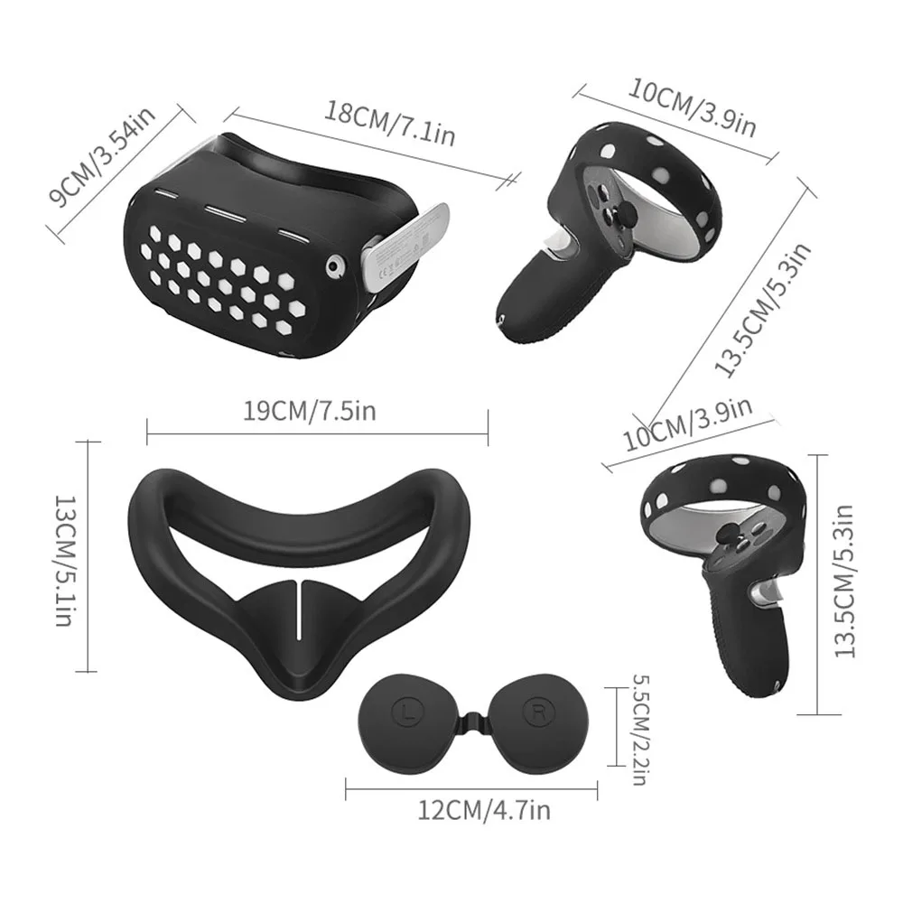 VR Accessories Case For Oculus Quest2 Silicone Kit Cover Video Gaming Mask Breathable Face Protection Drop Proof Vrk36 Laudtec manufacture