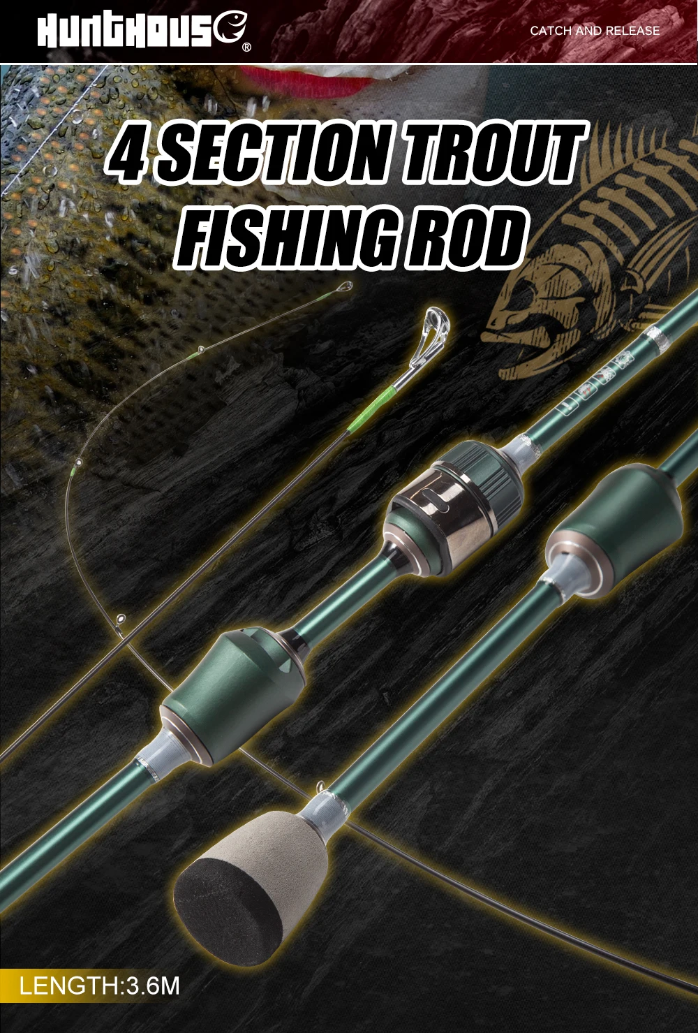 Lure Fishing Rod Carbon Fiber With Full Fuji Guide Ring Lure Fishing