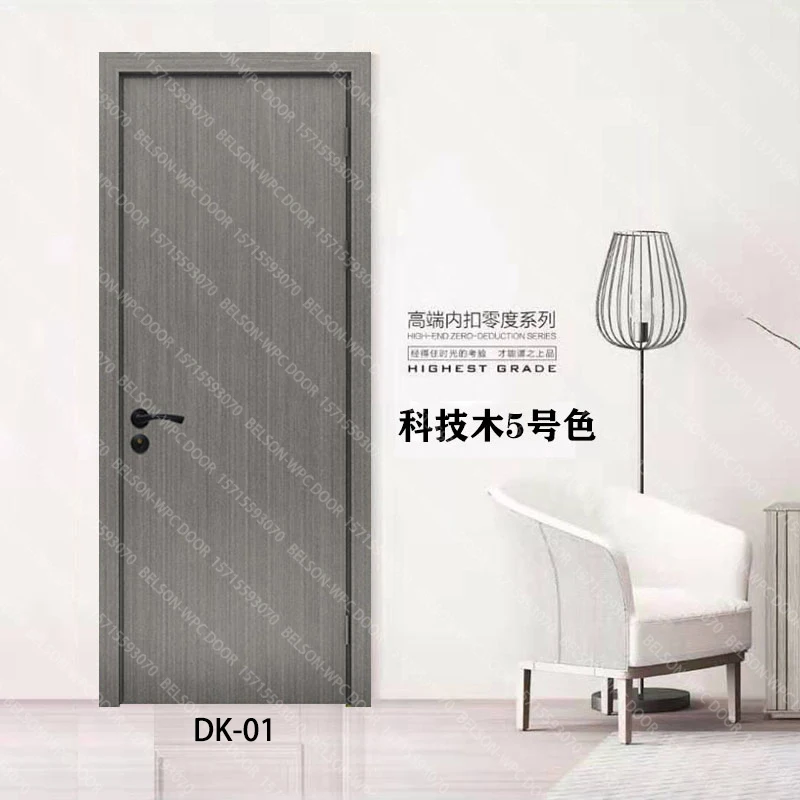 Belsonwpc Eco-Friendly PVC Composite Door China's Hot Sale Waterproof Main Door Finished Wpc Door for Interior Bathroom Bedroom
