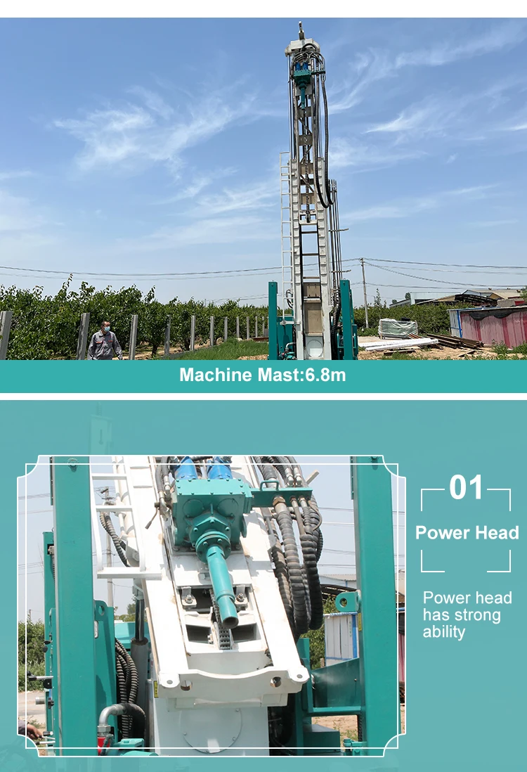 Portable 100m Deep Water Well Drilling Rig Machine 800m Depth Of Truck Mounted Water Drilling