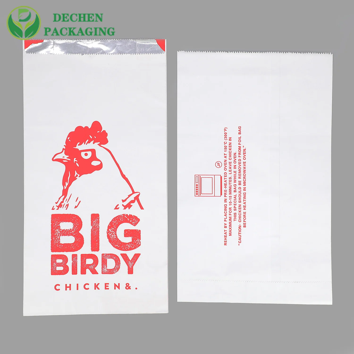 Sandwich Bbq Printed Whited Lined Aluminium Foil Paper Kebab Chicken Beef Bag