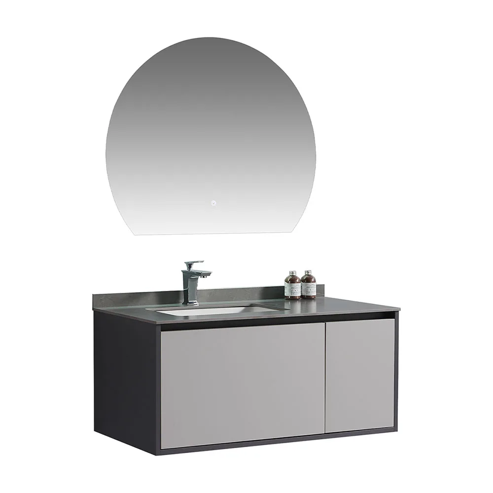 Rock Slab Bathroom With Modern Simple Ceramic Integrated Basin