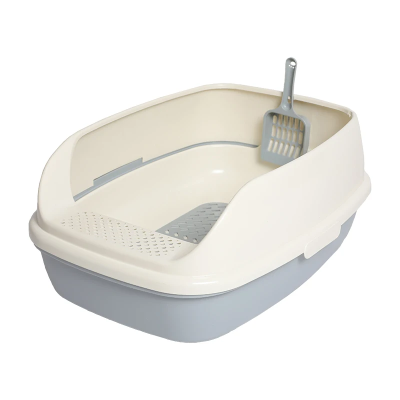 Caja de arena de plástico para gatos, alta calidad, al por mayor