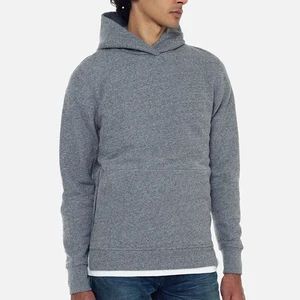 Hot Selling Men's Fashion Streetwear Pullover Zip Side Hoodies Solid Color Men 420gsm Heavy Weight Blank Hoodie