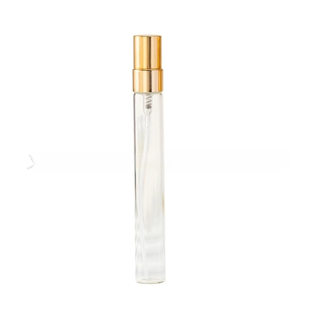 Portable 10ml Glass Perfume Vial Half Cover Electrochemical Nozzle Empty Sub Bottle for Home Use