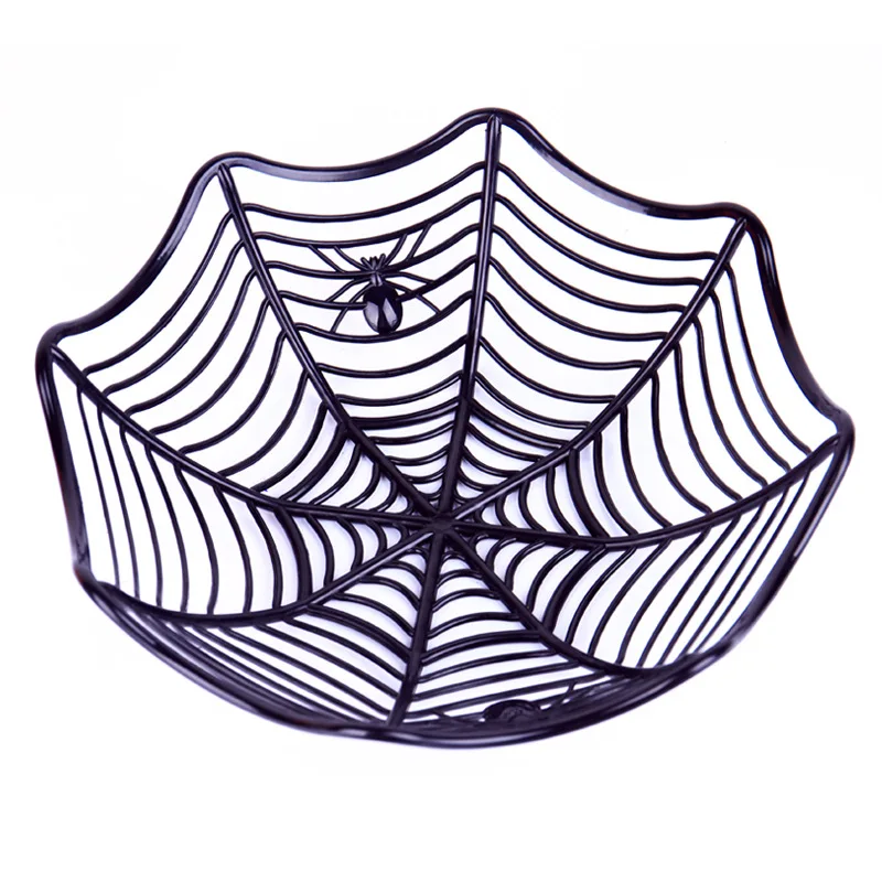 Hot Sale Cartoon Spider Web Shape Halloween Candy Basket Spider Snack Tray  Decroation - Buy Halloween Candy Basket,Cartoon Spider Decroation,Spider Web  Fruit Basket Product on 