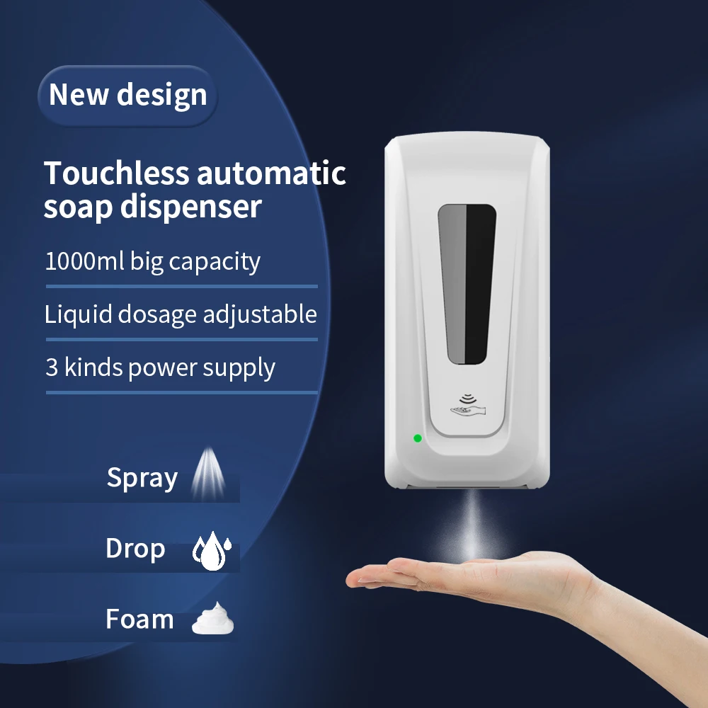 Liquid Dosage Adjustable Rechargeable 1 Liter Automatic Hand Sanitizer ...