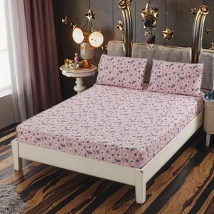 Wholesale Flowers 3pcs King Printed Fitted Bedsheet 100% Cotton