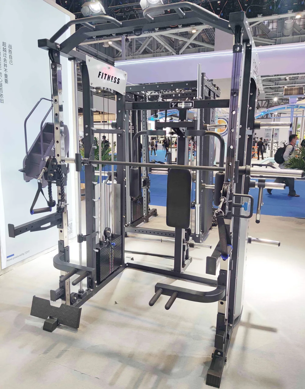 Commercial Gym Cable Functional Trainer Standing Squat Power Rack Cage All in One Fitness Multi Functional Smith Machine