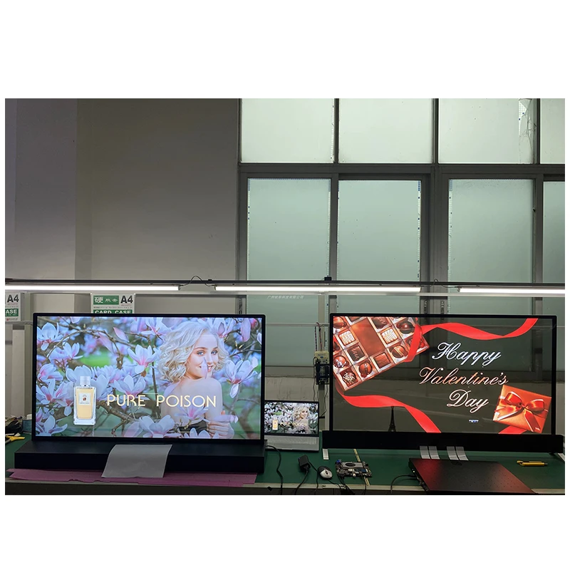 49 30 Zoll transparenter OLED-Bildschirm, transparentes LCD-Display, ultradünn für Werbedisplays, Digital Signage und Display