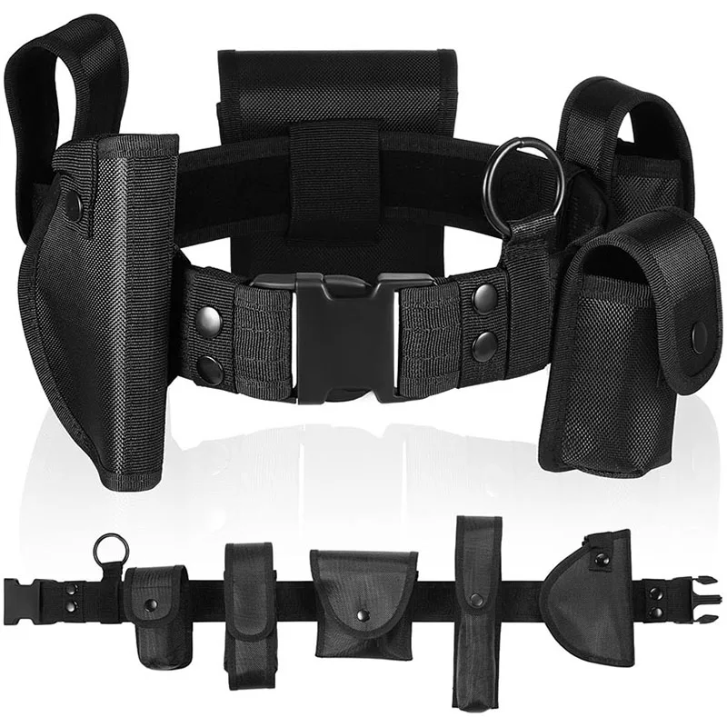 Adjustable Modular Equipment Security Utility Tactical Belt with Components Multifunctional Pouches Practical Tactic Waist Belt