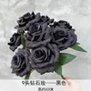 9 head diamond rose black