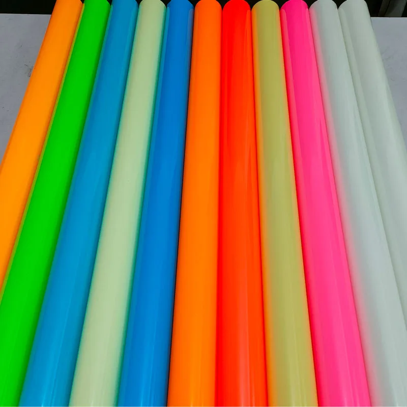 High Bright Glow in Dark Printing Photoluminescent Pvc Film Vinyl Self Adhesive Tape Sticker Glowing Print Dot Safety Decals