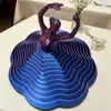 Bailarina-rojo y azul