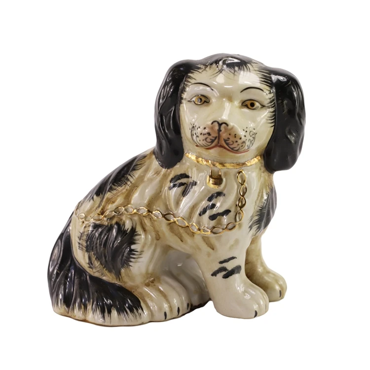 Saint Bernard Decorative Dogs Porcelain Ornament Sublimation Ceramic Ornaments factory