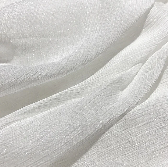 Glitter Chiffon Crinkle Fabric