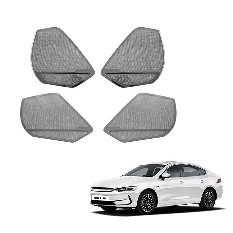 Car Door Speaker Cover for BYD Qin Plus Accessories Stainless Steel Four Door High Speaker Tweeter Cover Interior Accessory