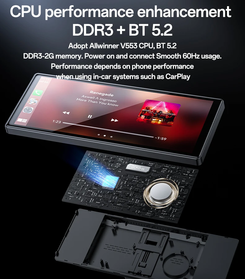 Yesido شاشة دعم عالية الدقة أمامية وخلفية 60 هرتز مع كاميرا احتياطية b5.2 بوصة 4 في 1 للسيارة نظام ملاحة صوت/فيديو