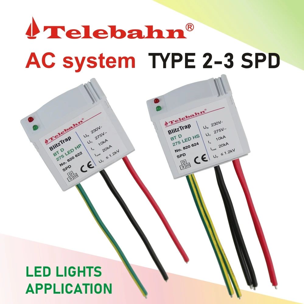 Factory Telebahn IP67 230V 275V 320V AC 10kA 10kV 20kA 20kV LED Street Light SPD Surge Protection Suppressor Protector Device