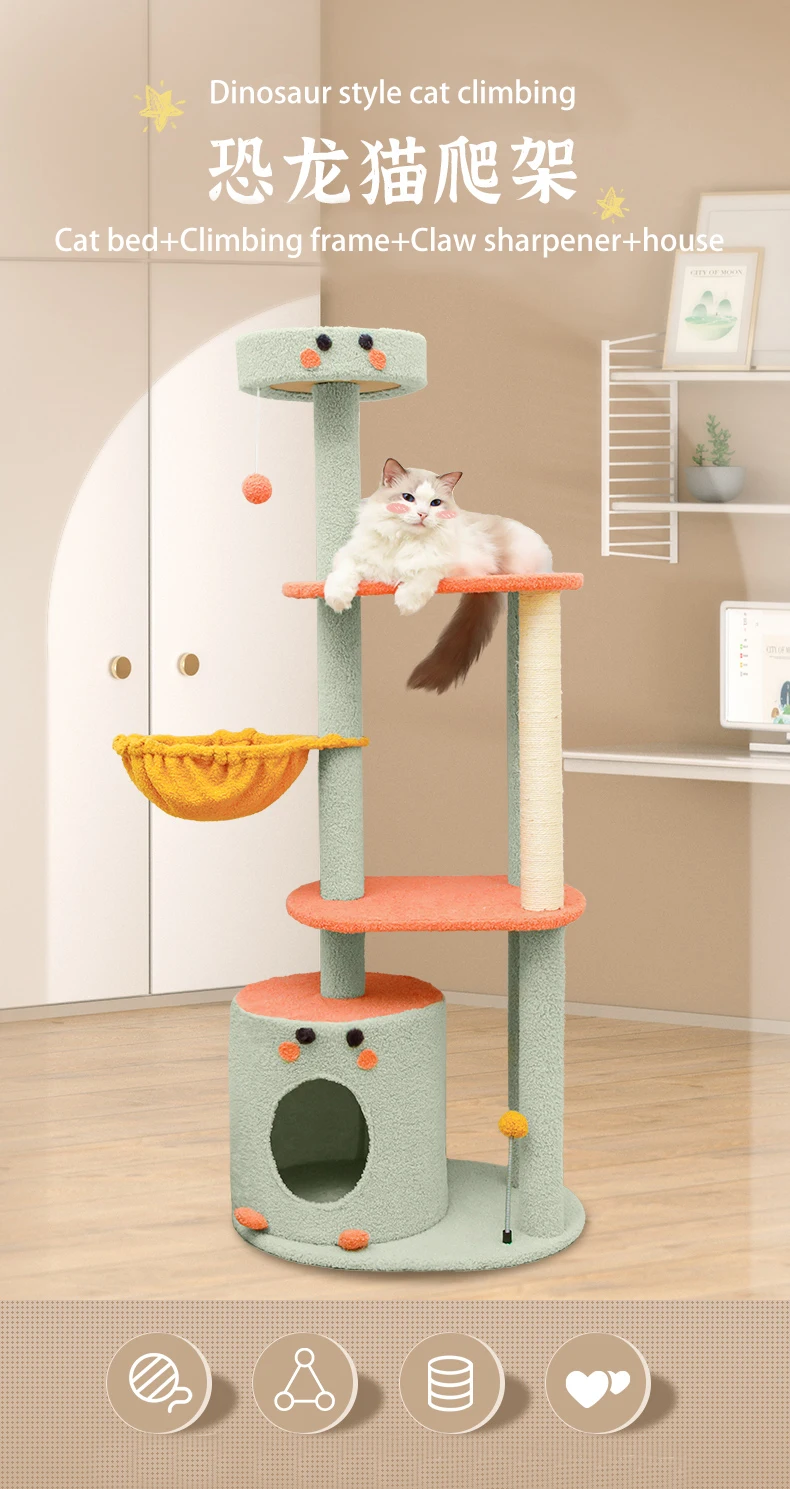 Wholesale Amazon Hot Selling Large Size Wooden Pet Scratcher House