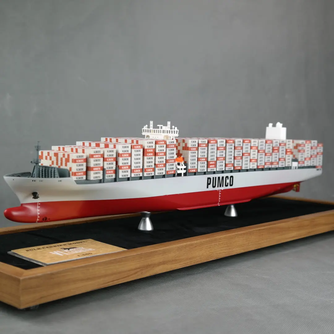 【A】O.A.S Factory's 65cm Container Ship Model for Hobby Display Cases Freight Forwarder & Logistics Ship Model Gift