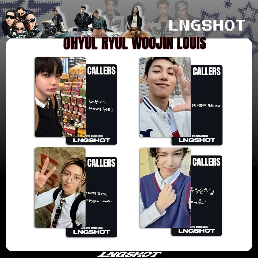 Kpop LNGSHOT Idols 4Pcs/Set Selfie Photocards SHOT CALLERS Album