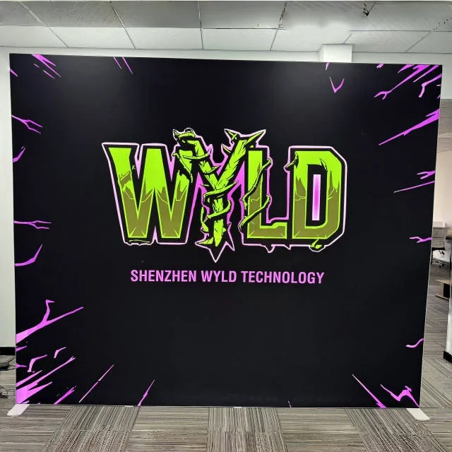 10x10 Portable Trade Show Booth Displays Advertising Lightbox Modular Backlit Exhibition Booth Design with Foldable Counter