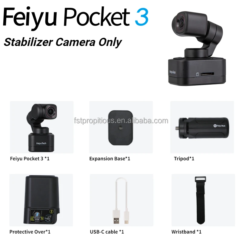 FeiyuTech Gimbal saku 3-Axis, 4K 60fps rekaman magnetik tanam AI  pelacakan ikuti pegangan kamera dengan dudukan magnetis