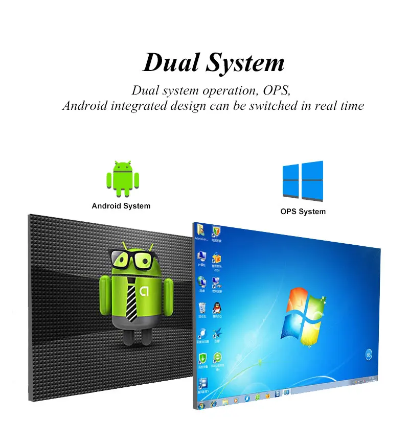 China 4K IFP All in One Smart Board Digital Interactive Flat Panel Dual System With OPS