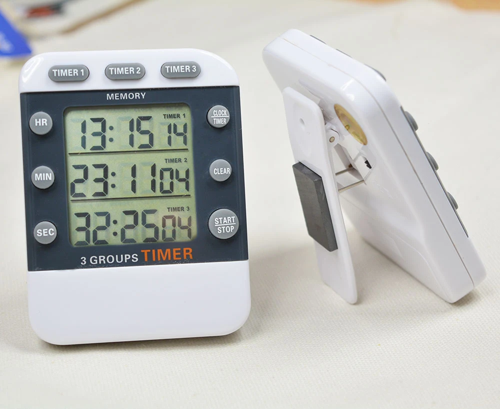 Multi-group Timer Kitchen Reminder Laboratory Digital 3 Channel Group Countdown Stopwatch Timer