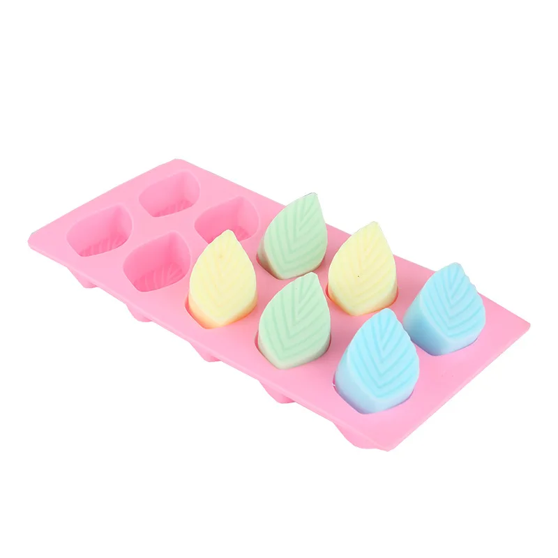 Bobioy Pink Cake Mold Resistant Reusable Silicone Handmade DIY Soap Cake with 4 Heart Shaped Cavity 